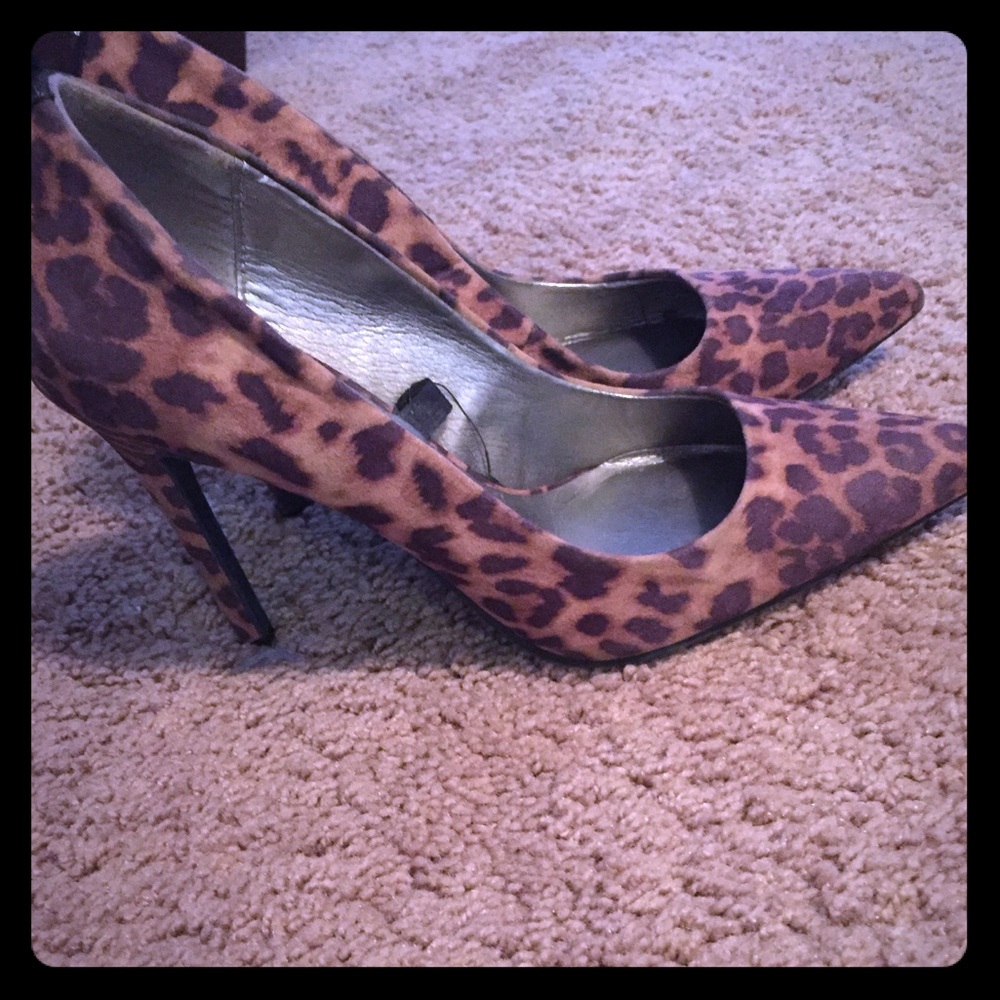 Animal print high heels
